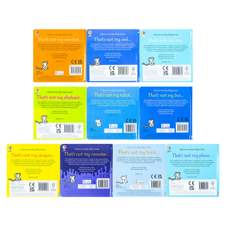 Usborne Touchy-Feely That's Not My 10 Books Collection Series 1 & 2 by Fiona Watt | Interactive, Sensory, Fun Books for Toddlers & Early Learning