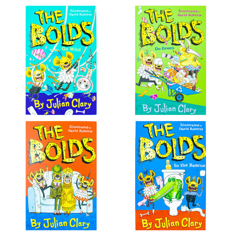 The Bolds Series Collection 4 Books Set By Julian Clary (The Bolds to the Rescue, The Bolds, The Bolds Go Green,The Bolds Go Wild)