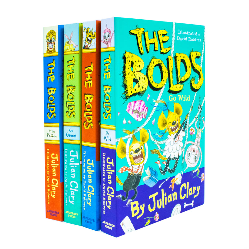 The Bolds Series Collection 4 Books Set By Julian Clary (The Bolds to the Rescue, The Bolds, The Bolds Go Green,The Bolds Go Wild)