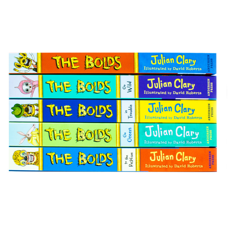 Julian Clary Bolds Series 5 Books Collection Set(The Bolds, The Bolds to The Rescue, The Bolds in Trouble, The Bolds Go Green, The Bolds Go Wild)