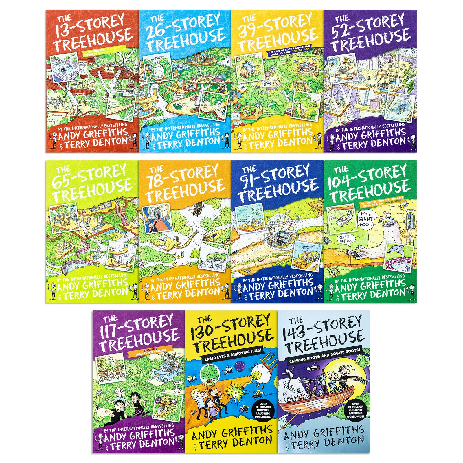 Treehouse Books Color The Treehouse Storey Books 1 - 11 Collection Set by Andy Griffiths ...