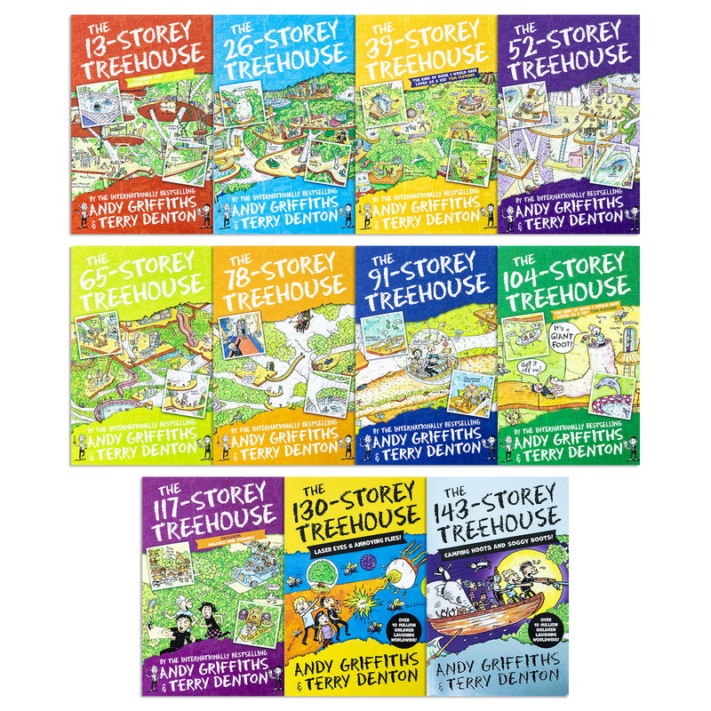 The Treehouse Story Books 1-11 Collection by Andy Griffiths – Includes  26-Storey Treehouse, and More – A Fun, Hilarious & Imaginative Kids' Series!