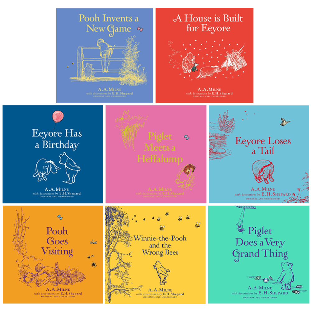 Classic Winnie-the-Pooh 8 Books Gift Set by A.A. Milne & E.H. Shepard – Hardback Slipcase Edition