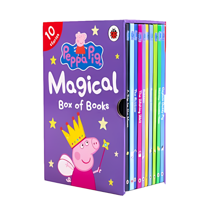 Peppa Pig Magical Box of Books – 10 Story Collection for Kids with Peppa's Adventures, Bedtime Stories, Family Fun, Friends, Laughter & Learning.