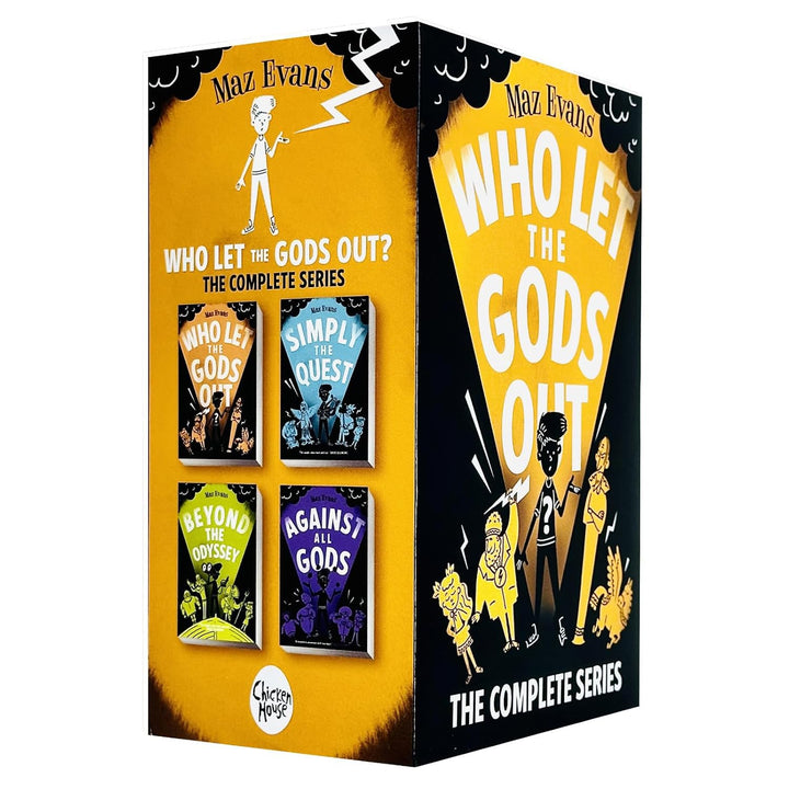 Who Let the Gods Out Series 4-Book Set by Maz Evans | Funny Children’s Fantasy Adventure, Mythology, Chapter Books for Young Readers & Kids' Fiction