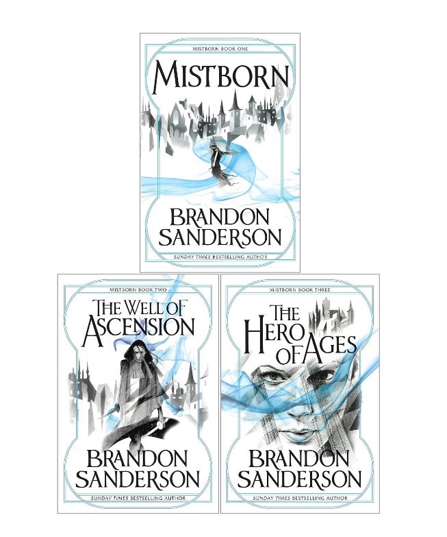 The Mistborn Trilogy 3 Books Set Collection By Brandon Sanderson (Mistborn, The Well of Ascension, The Hero of Ages)