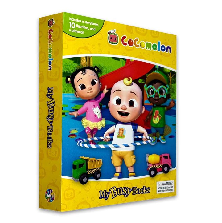 CoComelon My Busy Books Set | Storybook, 10 Character Figurines & Playmat | Interactive Kids Story & Play Activity Set