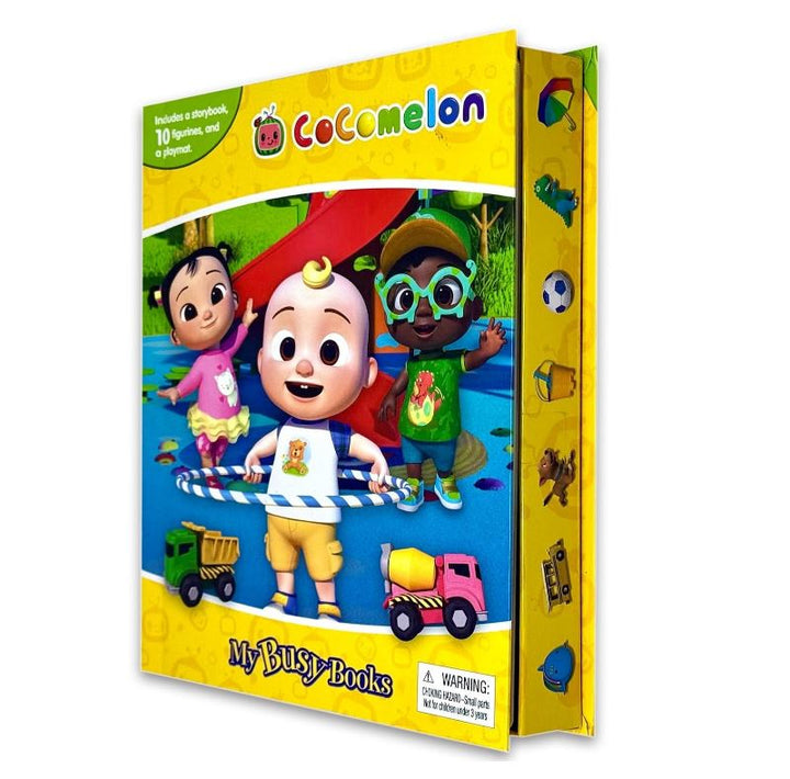 CoComelon My Busy Books Set | Storybook, 10 Character Figurines & Playmat | Interactive Kids Story & Play Activity Set