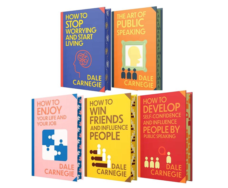 Dale Carnegie 5 Books Collection Set – Classics Sprayed Edge Deluxe Hardcover Edition | How to Win Friends and Influence People, How to Stop Worrying & More