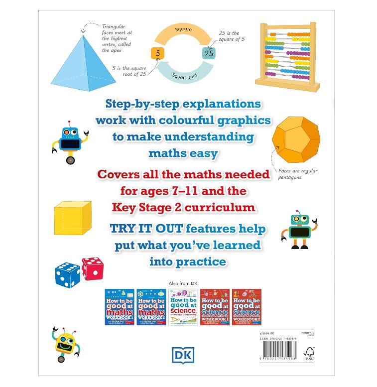 How to Be Good at Maths (KS2) – The Simplest-Ever Visual Guide by Carol Vorderman | Hardback Book