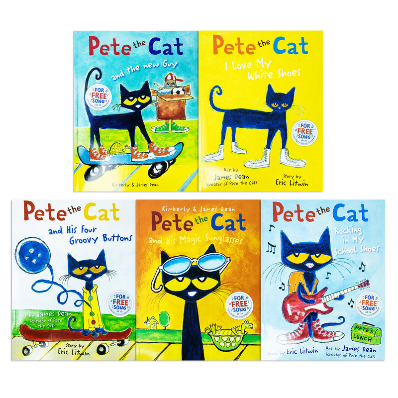 Pete the Cat Series 5 Books Collection Set By Eric Litwin (Pete