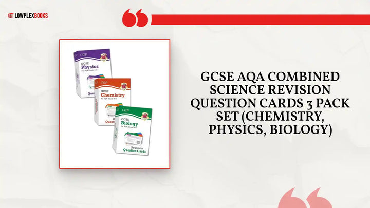 GCSE AQA Combined Science Revision Question Cards 3 Pack Set (Chemistry, Physics, Biology) by@Outfy