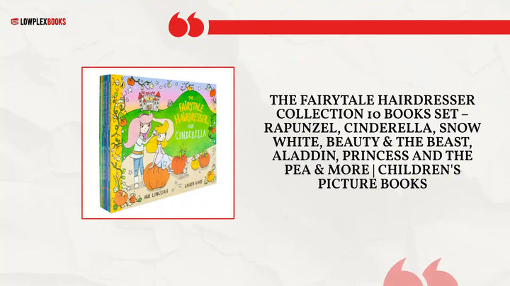 The Fairytale Hairdresser Collection 10 Books Set &ndash; Rapunzel, Cinderella, Snow White, Beauty &amp; the Beast, Aladdin, Princess and the Pea &amp; More | Children's Picture Books by@Outfy