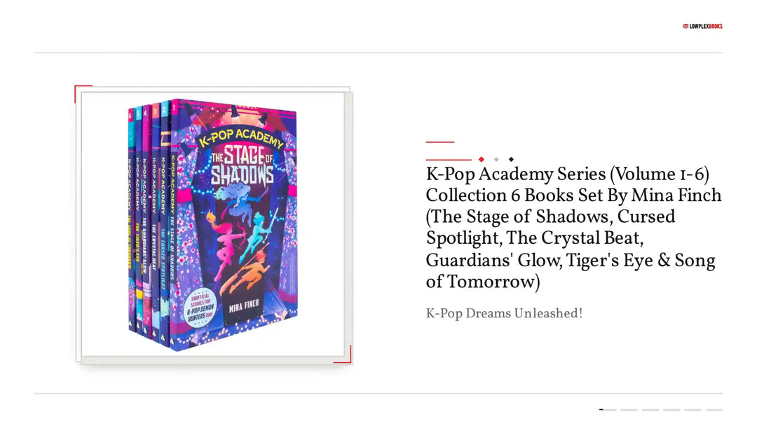 K-Pop Academy Series (Volume 1-6) Collection 6 Books Set By Mina Finch (The Stage of Shadows, Cursed Spotlight, The Crystal Beat, Guardians' Glow, Tiger's Eye &amp; Song of Tomorrow) by@Outfy