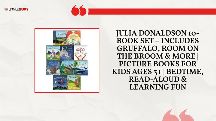 Julia Donaldson 10-Book Set &ndash; Includes Gruffalo, Room on the Broom &amp; More | Picture Books for Kids Ages 3+ | Bedtime, Read-Aloud &amp; Learning Fun by@Outfy