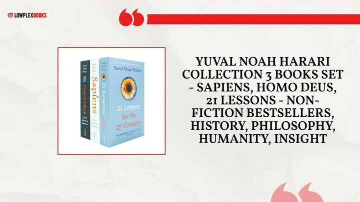 Yuval Noah Harari Collection 3 Books Set - Sapiens, Homo Deus, 21 Lessons - Non-Fiction Bestsellers, History, Philosophy, Humanity, Insight by@Outfy