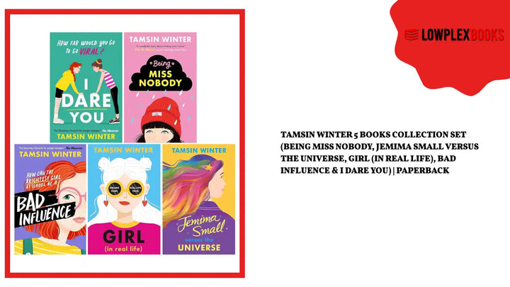Tamsin Winter 5 Books Collection Set (Being Miss Nobody, Jemima Small Versus the Universe, Girl (In Real Life), Bad Influence &amp; I Dare You) | Paperback by@Outfy