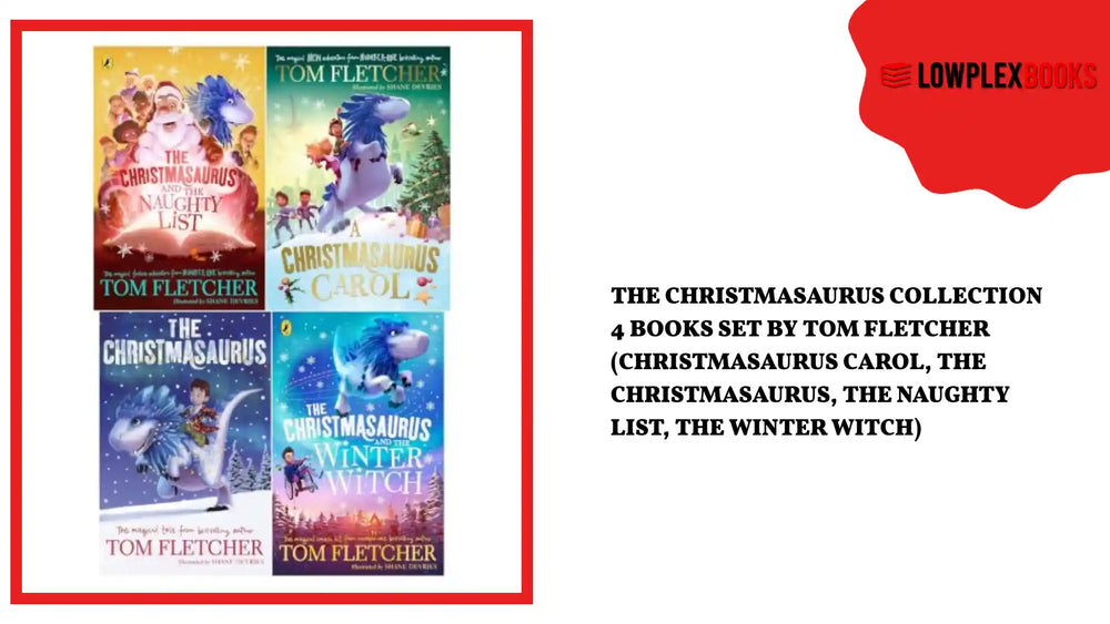 The Christmasaurus Collection 4 Books Set by Tom Fletcher (Christmasaurus Carol, The Christmasaurus, The Naughty List, The Winter Witch) by@Outfy