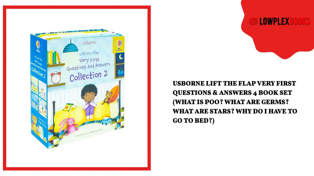Usborne Lift the Flap Very First Questions &amp; Answers 4 Book Set (What is Poo? What are Germs? What are Stars? Why Do I Have to Go to Bed?) by@Outfy