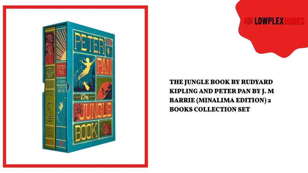 The Jungle Book By Rudyard Kipling and Peter Pan By J. M Barrie (Minalima Edition) 2 Books Collection Set by@Outfy