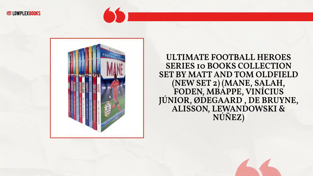 Ultimate Football Heroes Series 10 Books Collection Set By Matt and Tom Oldfield (New Set 2) (Mane, Salah, Foden, Mbappe, Vin&iacute;cius J&uacute;nior, &Oslash;degaard , De Bruyne, Alisson, Lewandowski &amp; N&uacute;&ntilde;ez) by@Outfy
