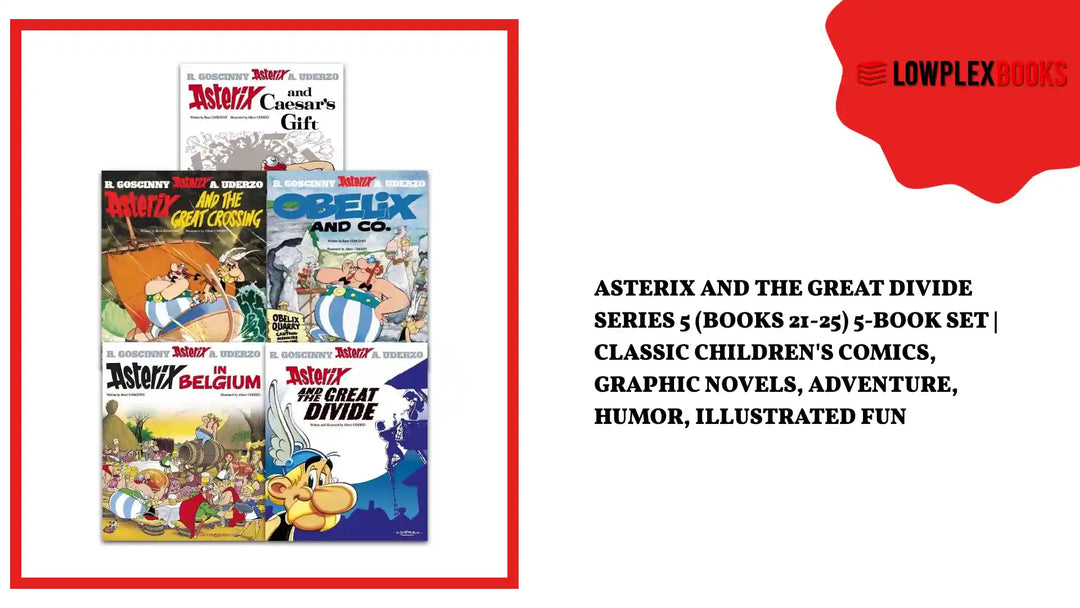 Asterix And The Great Divide Series 5 (Books 21-25) 5-Book Set | Classic Children's Comics, Graphic Novels, Adventure, Humor, Illustrated Fun by@Outfy