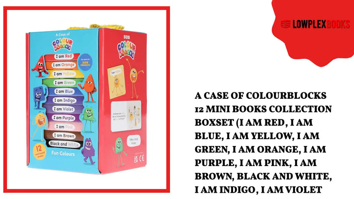 A Case of Colourblocks 12 Mini Books Collection Boxset (I am Red, I am Blue, I am Yellow, I am Green, I am Orange, I am Purple, I am Pink, I am Brown, Black and White, I am Indigo, I am Violet and Grey) by@Outfy