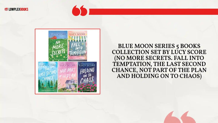 Blue Moon Series 5 Books Collection Set by Lucy Score (No More Secrets. Fall into Temptation, The Last Second Chance, Not Part of the Plan and Holding on to Chaos) by@Outfy