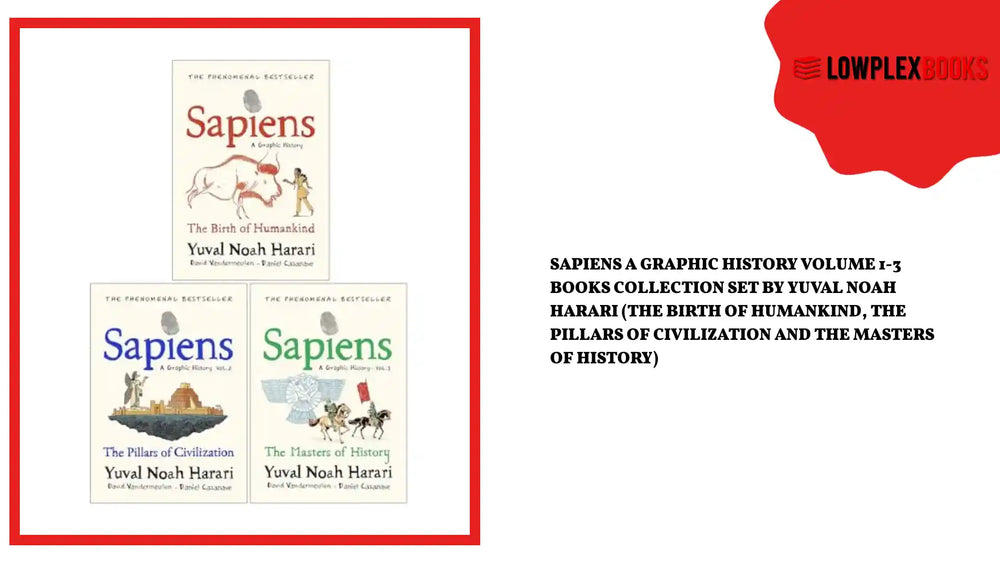 Sapiens a Graphic History Volume 1-3 Books Collection Set By Yuval Noah Harari (The Birth of Humankind, The Pillars of Civilization and The Masters of History) by@Outfy