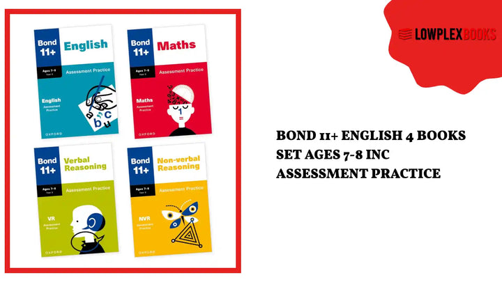 Bond 11+ English 4 Books Set Ages 7-8 Inc Assessment Practice by@Outfy