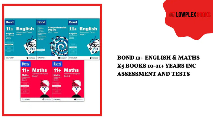 Bond 11+ English &amp; Maths x5 Books 10-11+ years Inc Assessment and Tests by@Outfy