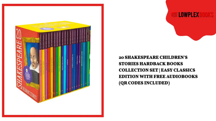 20 Shakespeare Children's Stories Hardback Books Collection Set | Easy Classics Edition with FREE Audiobooks (QR Codes Included) by@Outfy