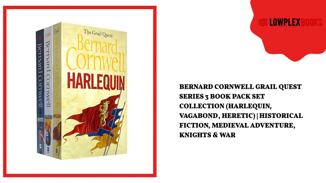Bernard Cornwell Grail Quest Series 3 Book Pack Set Collection (Harlequin, Vagabond, Heretic) | Historical Fiction, Medieval Adventure, Knights &amp; War by@Outfy