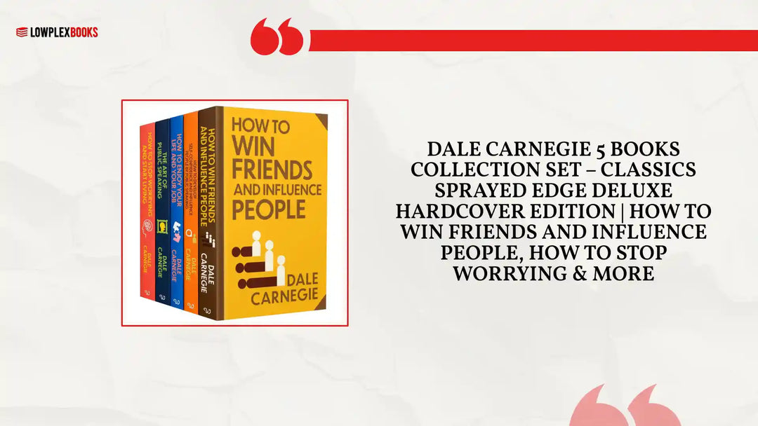 Dale Carnegie 5 Books Collection Set &ndash; Classics Sprayed Edge Deluxe Hardcover Edition | How to Win Friends and Influence People, How to Stop Worrying &amp; More by@Outfy