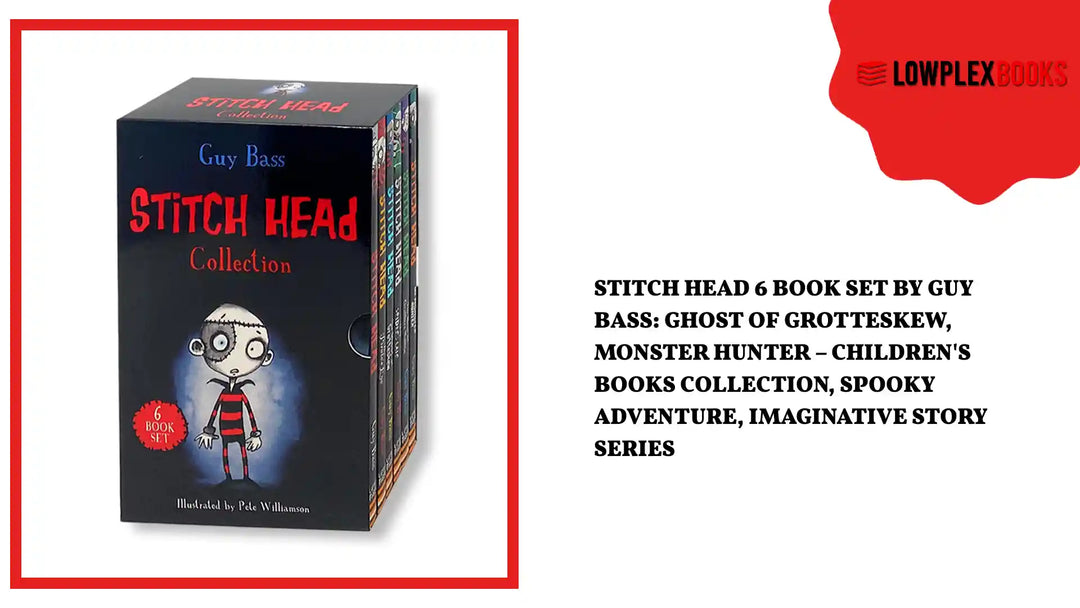 Stitch Head 6 Book Set by Guy Bass: Ghost of Grotteskew, Monster Hunter &ndash; Children's Books Collection, Spooky Adventure, Imaginative Story Series by@Outfy