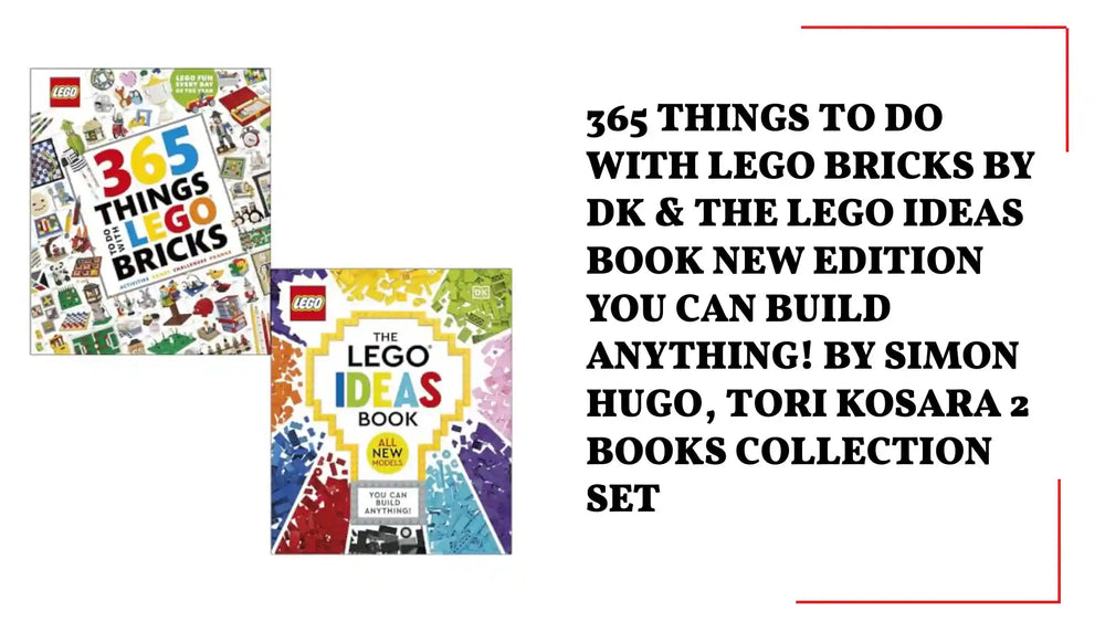365 Things to Do with LEGO Bricks By DK &amp; The LEGO Ideas Book New Edition You Can Build Anything! By Simon Hugo, Tori Kosara 2 Books Collection Set by@Outfy