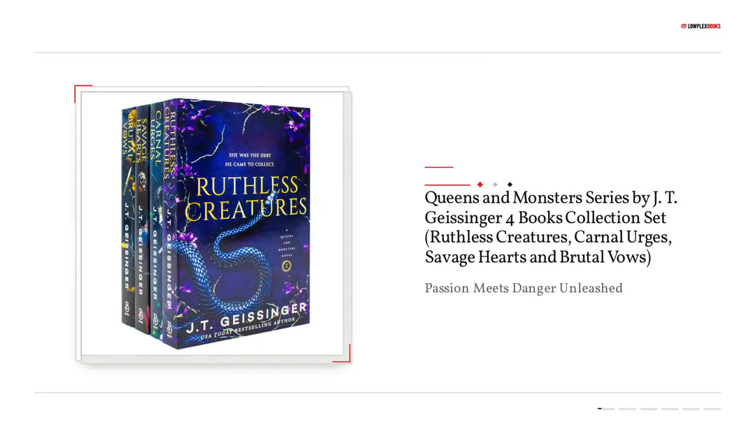 Queens and Monsters Series by J. T. Geissinger 4 Books Collection Set (Ruthless Creatures, Carnal Urges, Savage Hearts and Brutal Vows) by@Outfy