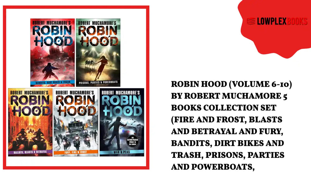 Robin Hood (Volume 6-10) by Robert Muchamore 5 Books Collection Set (Fire and Frost, Blasts and Betrayal And Fury, Bandits, Dirt Bikes and Trash, Prisons, Parties and Powerboats, Ballots and War and Peas) by@Outfy