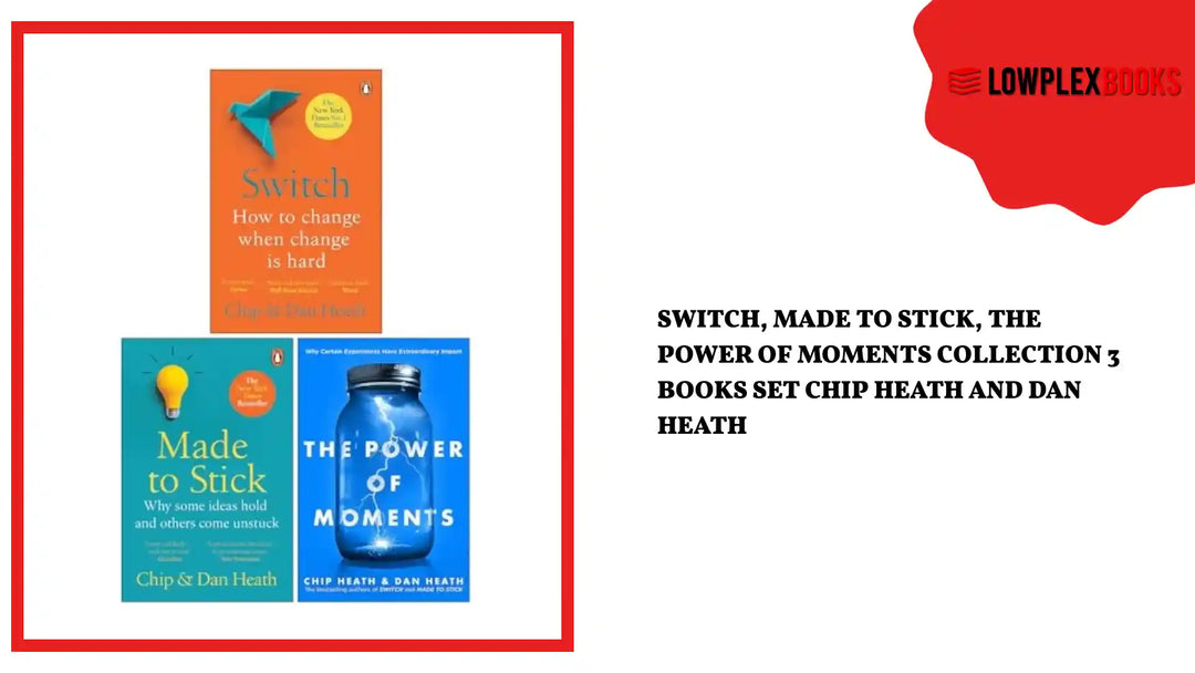 Switch, Made to Stick, The Power of Moments Collection 3 Books Set Chip Heath and Dan Heath by@Outfy