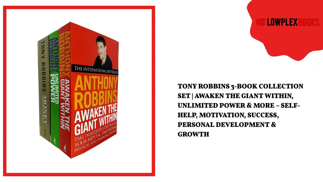 Tony Robbins 3-Book Collection Set | Awaken The Giant Within, Unlimited Power &amp; More &ndash; Self-Help, Motivation, Success, Personal Development &amp; Growth by@Outfy