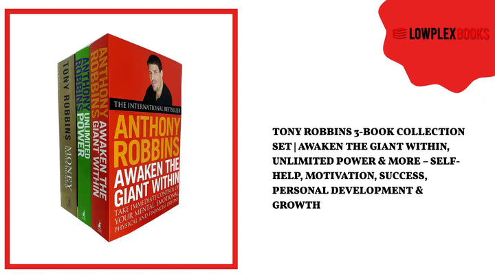 Tony Robbins 3-Book Collection Set | Awaken The Giant Within, Unlimited Power &amp; More &ndash; Self-Help, Motivation, Success, Personal Development &amp; Growth by@Outfy