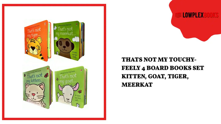 Thats Not My Touchy-Feely 4 Board Books Set Kitten, Goat, Tiger, Meerkat by@Outfy