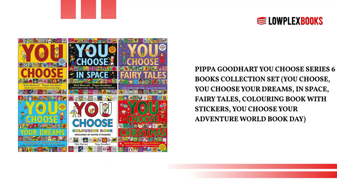 Pippa Goodhart You Choose Series 6 Books Collection Set (You Choose, You Choose Your Dreams, In Space, Fairy Tales, Colouring Book with Stickers, You Choose Your Adventure World Book Day) by@Outfy
