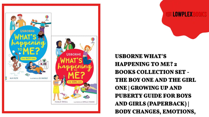 Usborne What's Happening to Me? 2 Books Collection Set - The Boy One and The Girl One | Growing Up and Puberty Guide for Boys and Girls (Paperback) | Body Changes, Emotions, Hygiene and Relationships | Ages 9-14 by@Outfy