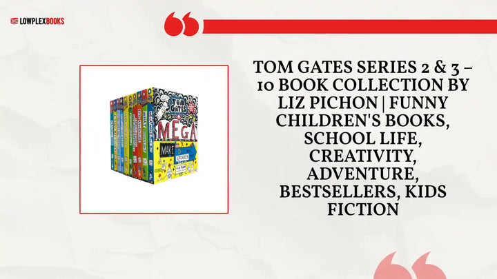 Tom Gates Series 2 &amp; 3 &ndash; 10 Book Collection by Liz Pichon | Funny Children's Books, School Life, Creativity, Adventure, Bestsellers, Kids Fiction by@Outfy