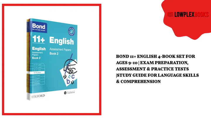 Bond 11+ English 4-Book Set for Ages 9-10 | Exam Preparation, Assessment &amp; Practice Tests |Study Guide for Language Skills &amp; Comprehension by@Outfy