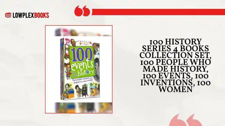 100 History Series 4 Books Collection Set, 100 People Who Made History, 100 Events, 100 Inventions, 100 Women by@Outfy