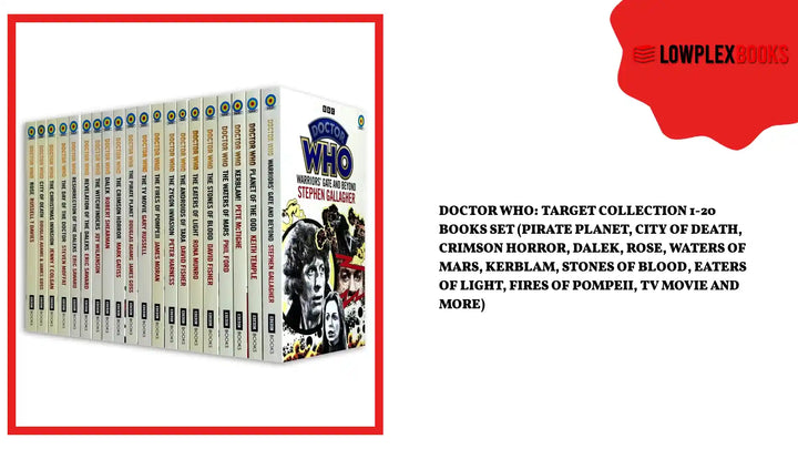 Doctor Who: Target Collection 1-20 Books Set (Pirate Planet, City of Death, Crimson Horror, Dalek, Rose, Waters of Mars, Kerblam, Stones of Blood, Eaters of Light, Fires of Pompeii, TV Movie and More) by@Outfy