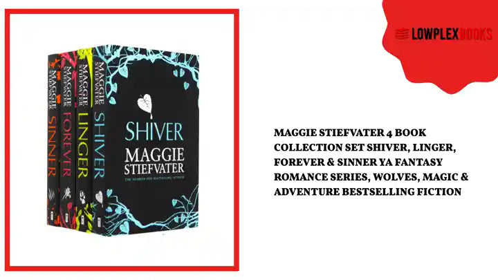 Maggie Stiefvater 4 Book Collection Set Shiver, Linger, Forever &amp; Sinner YA Fantasy Romance Series, Wolves, Magic &amp; Adventure Bestselling Fiction by@Outfy