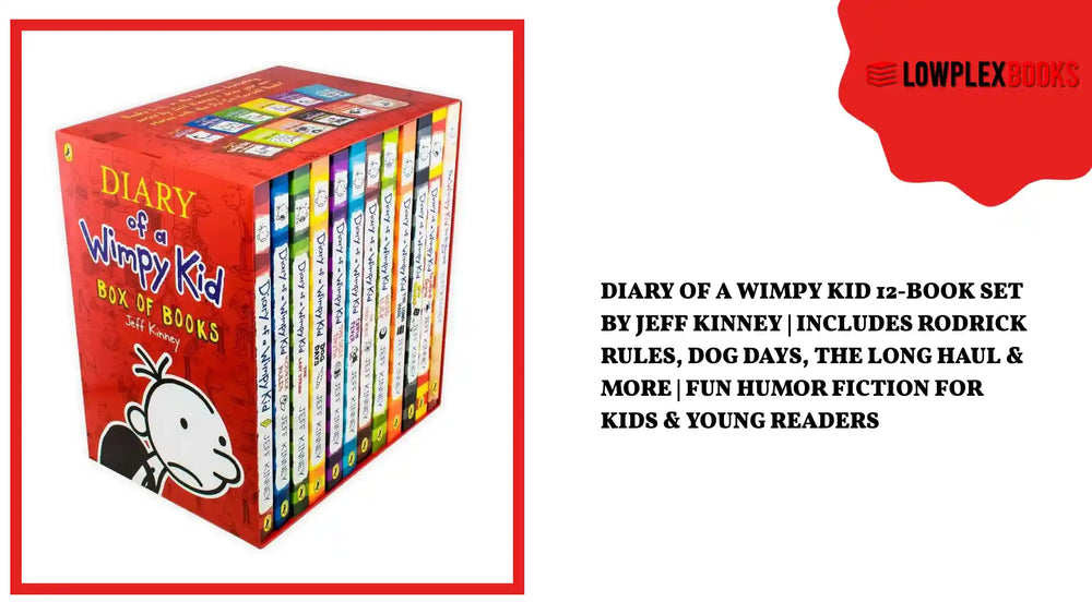 Diary of a Wimpy Kid 12-Book Set by Jeff Kinney | Includes Rodrick Rules, Dog Days, The Long Haul &amp; More | Fun Humor Fiction for Kids &amp; Young Readers by@Outfy